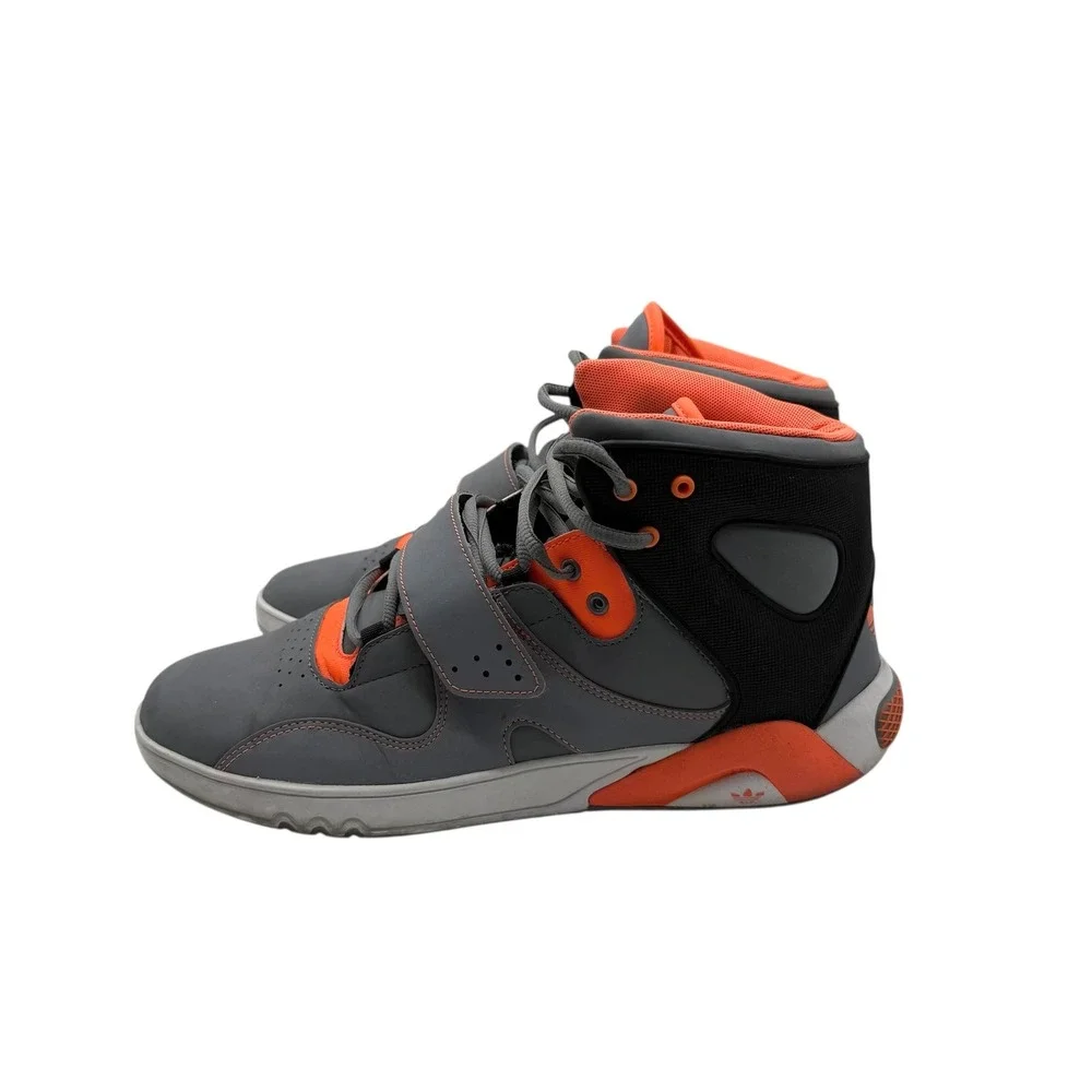 Adidas Originals Roundhouse Mid Gray Orange Black‎ Mens Sneakers Size 9.5